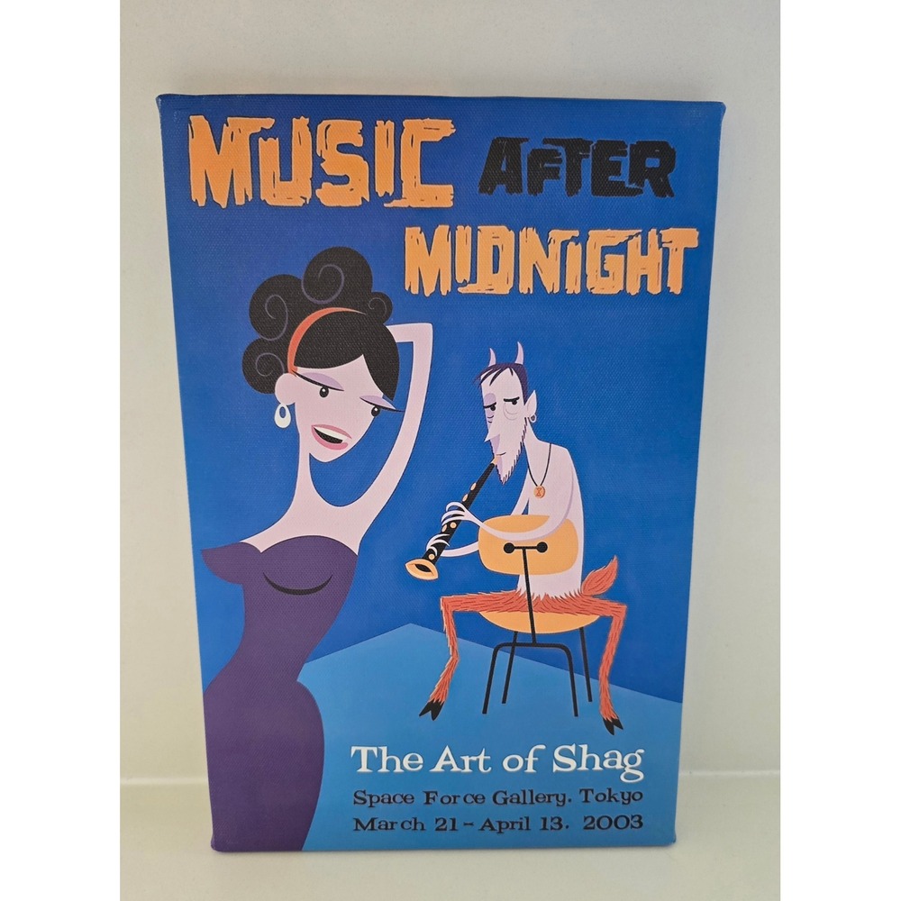 The Art of Shag Music After Midnight Tokyo 2003 Canvas Print 8x12 MCM Josh Agle